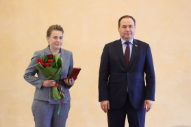 Kristina Sekatskaya, Head of the Translation Department of the Minsk Branch of the BelCCI, was awarded the Medal &quot;For Labour Merit&quot;